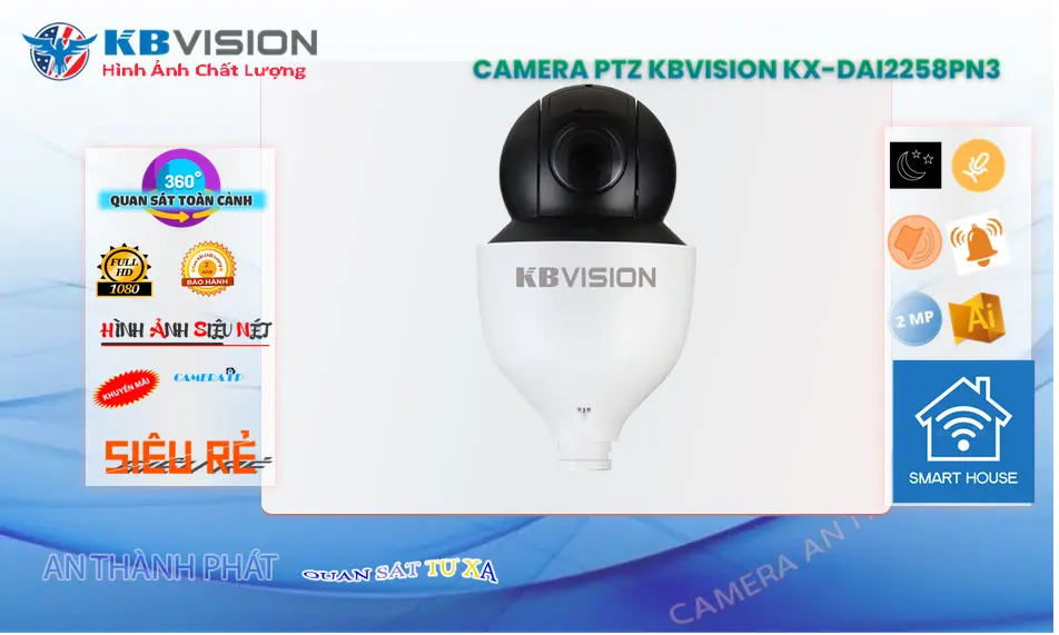 Camera IP Speed Dome Ai KX-DAi2258PN3 Zoom Quang 25X