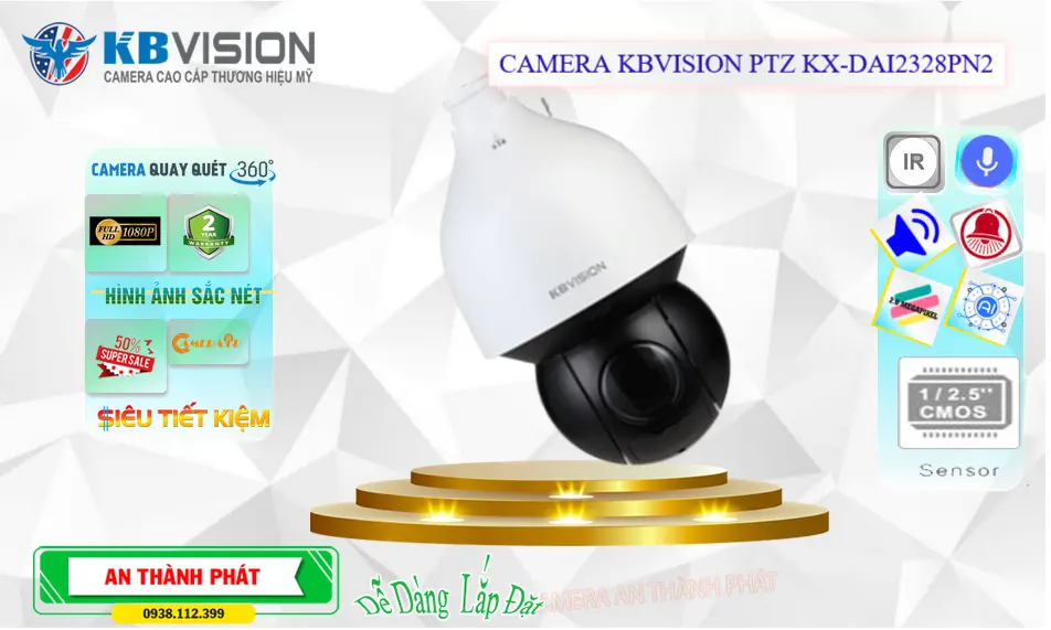 Camera IP KX-DAi2328PN2 Speed Dome Zoom Quang 32X