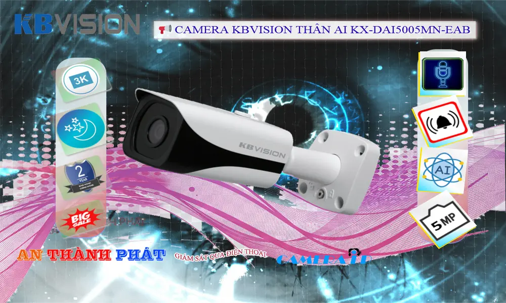 Camera IP KX-DAi5005MN-EAB  Ngoài Trời Hỗ Trợ POE