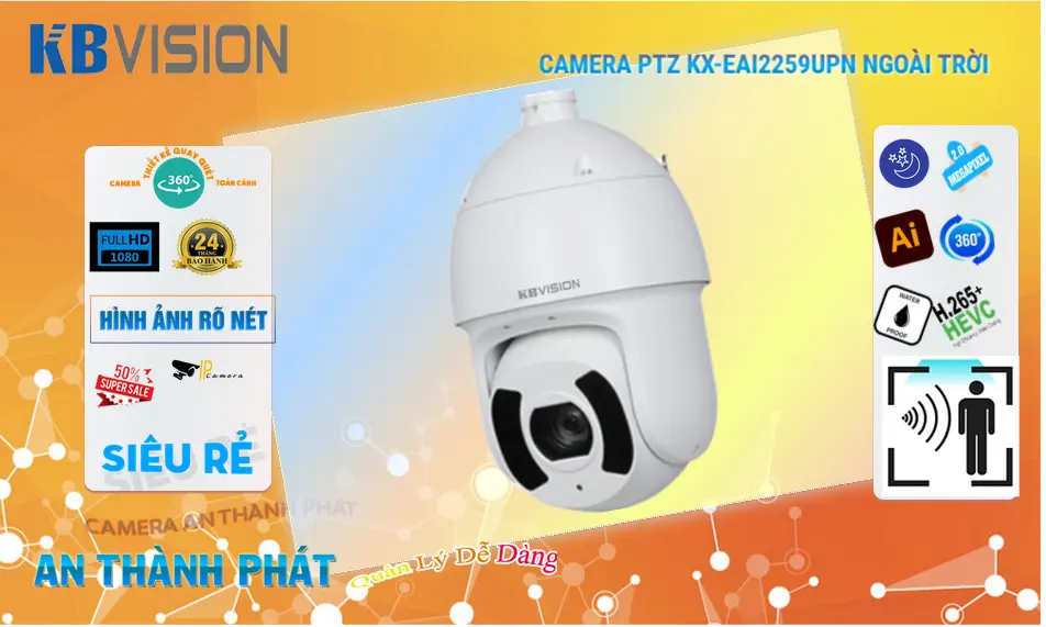 Camera IP Speed Dome Ai KX-EAi2259UPN Zoom Quang 25X
