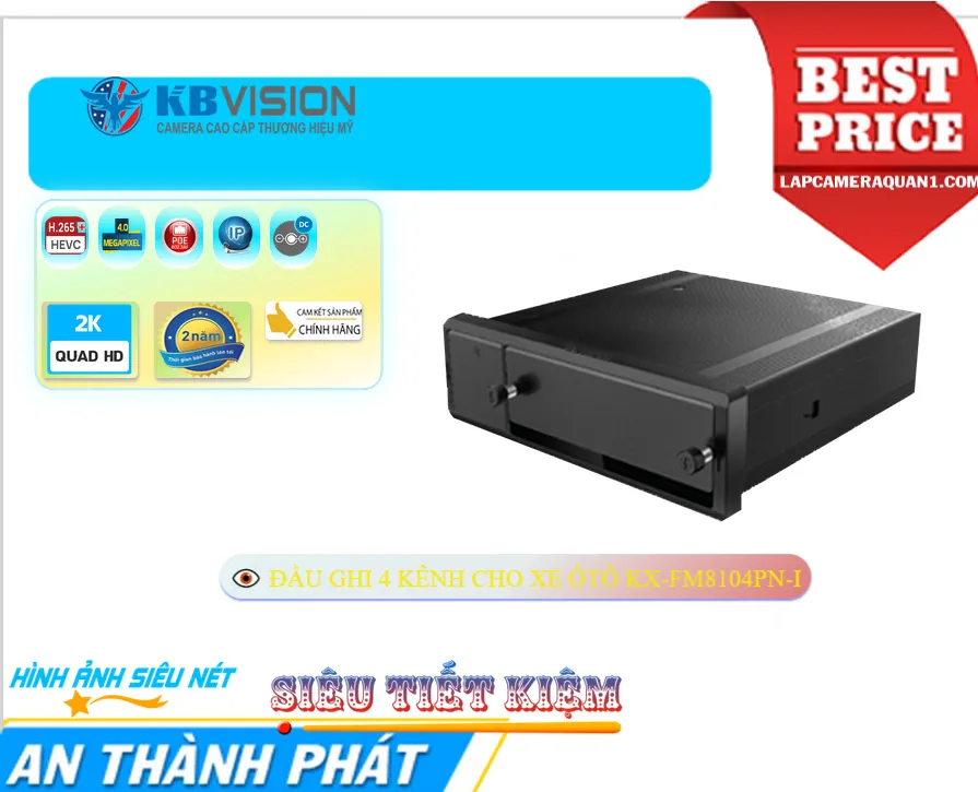 Đầu Ghi Chuyên Dùng Cho Ô Tô KBvision KX-FM8104PN-I Đầu Ghi Chuyên Dùng Cho Ô Tô KBvision KX-FM8104PN-I