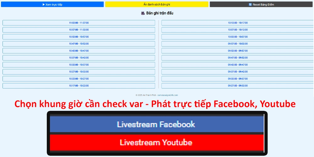 Phần Mềm Check Var Livestream Pickleball BiDa Tennis Cầu Lông