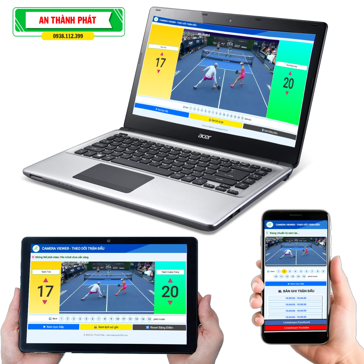 Phần Mềm Check Var Livestream Pickleball BiDa Tennis Cầu Lông