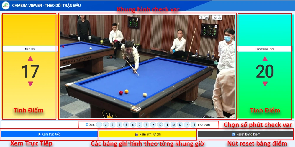 Phần Mềm Check Var Livestream Pickleball BiDa Tennis Cầu Lông