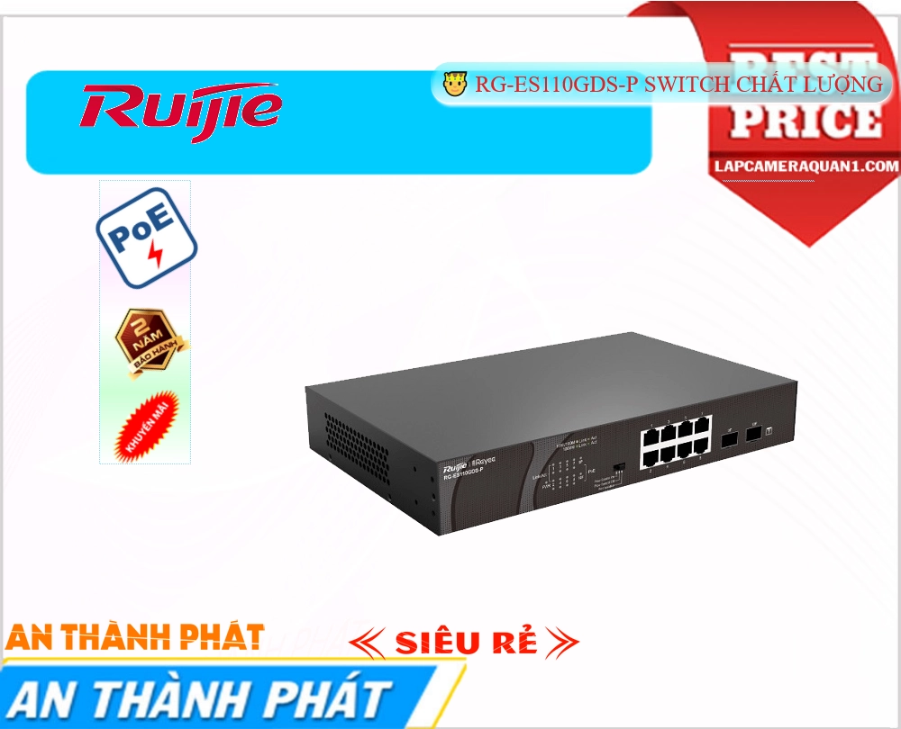 RG-ES110GDS-P Switch chia mạng RG-ES110GDS-P Switch chia mạng