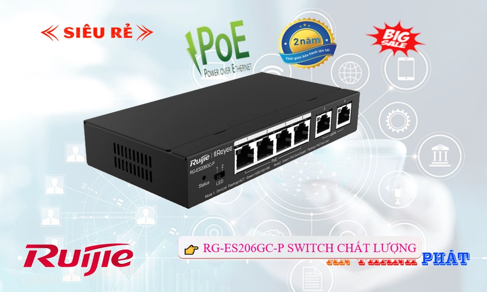 Router quản lý mạng  RG-ES206GC-P