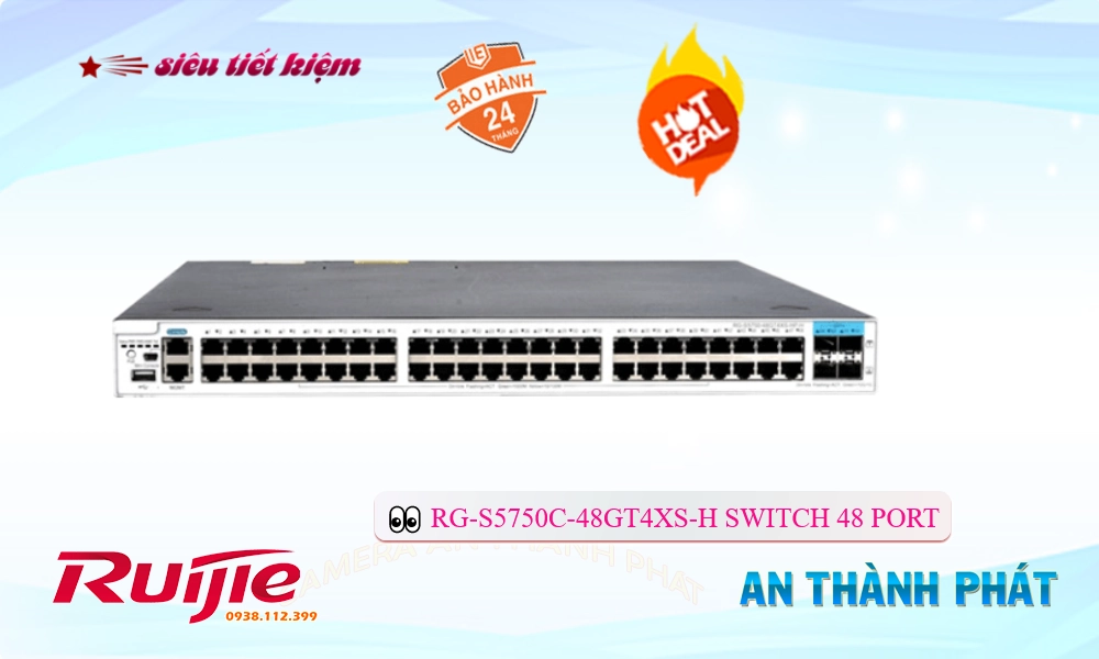 RG-S5750C-48GT4XS-H  Switch chia mạng  Hãng Ruijie