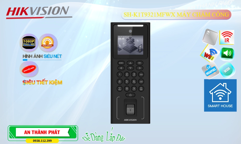 SH-K1T9321MFWX  Hikvision  Máy Chấm Công
