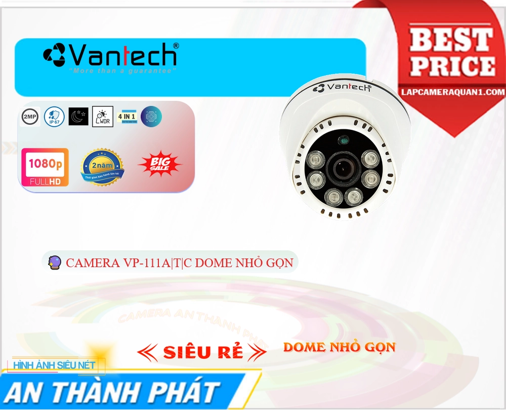 Camera VP-111A|T|C VanTech Thiết kế Đẹp