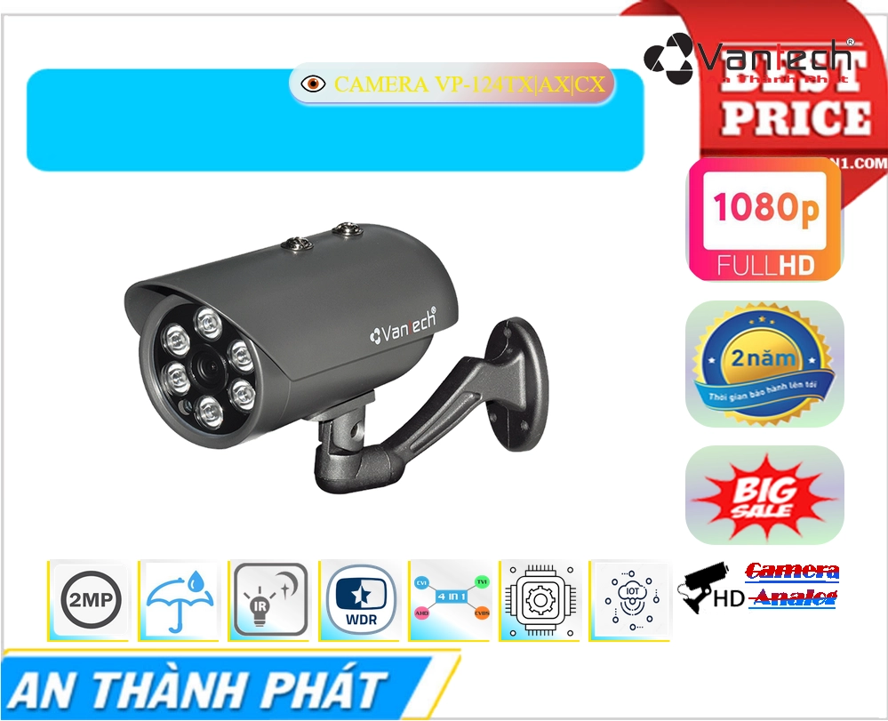 Camera An Ninh VanTech VP-124TX|AX|CX
