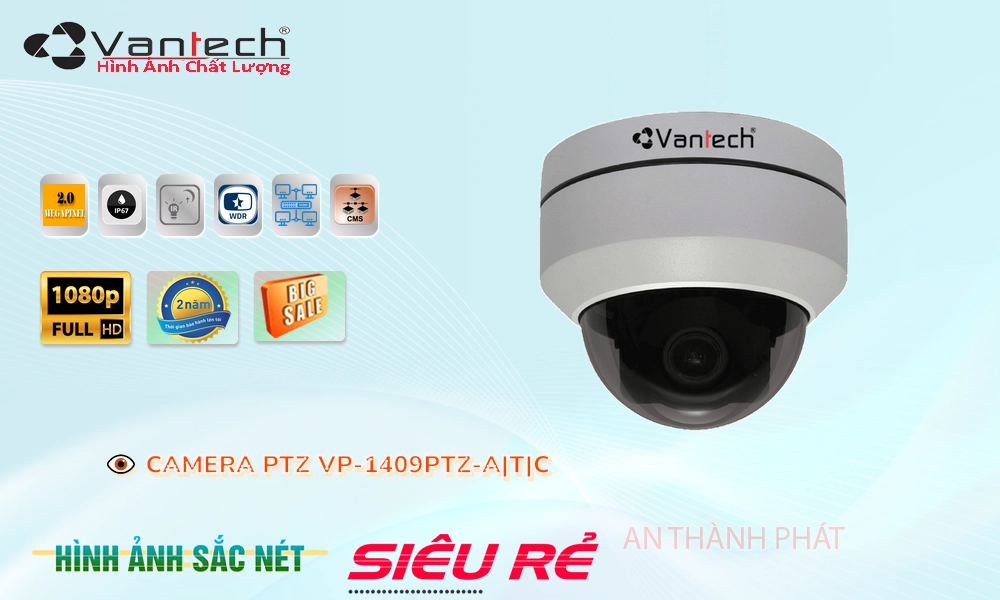 ✅ Camera An Ninh VanTech VP-1409PTZ-A|T|C Giá rẻ