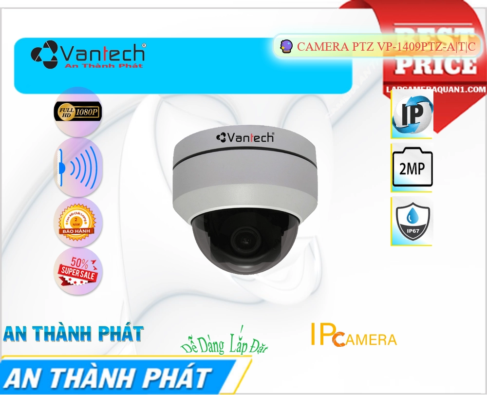 ✅ Camera An Ninh VanTech VP-1409PTZ-A|T|C Giá rẻ