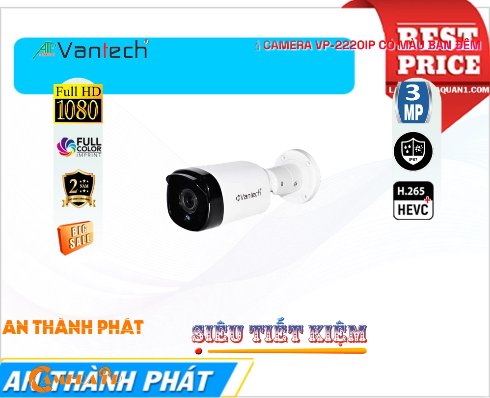 VP-2220IP Camera VanTech Công Nghệ Mới ✪