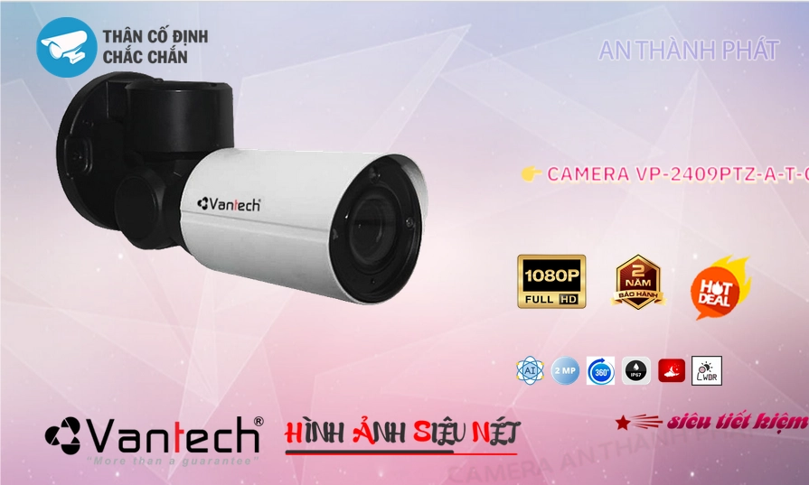 Camera Giá Rẻ VanTech VP-2409PTZ-A|T|C Chức Năng Cao Cấp