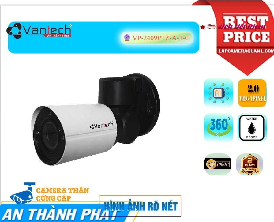 Camera Giá Rẻ VanTech VP-2409PTZ-A|T|C Chức Năng Cao Cấp
