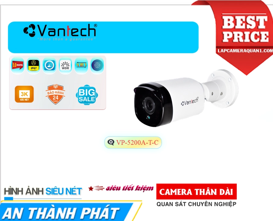 ❇  VP-5200A|T|C Camera Giá Rẻ VanTech
