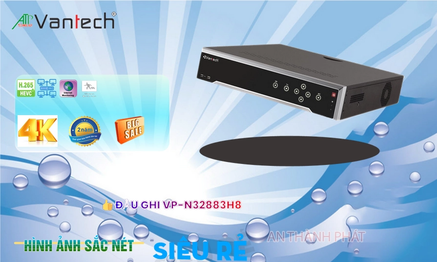 Đầu Ghi Camera VP-N32883H8 VanTech giá rẻ chất lượng cao ✲