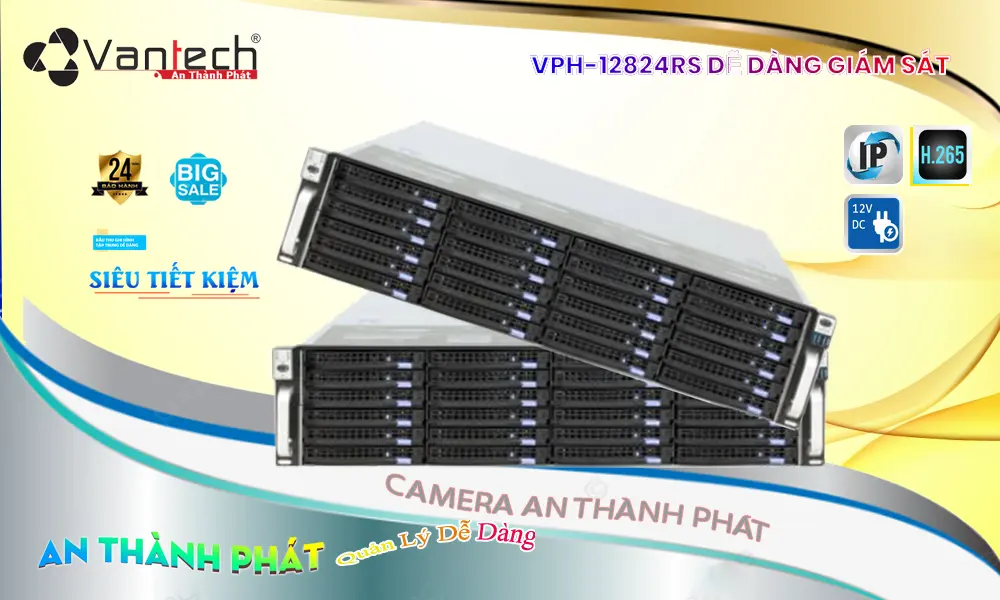 VPH-12824RS Thiết Bị Lưu Trữ 128 Camera IP 24 HDD