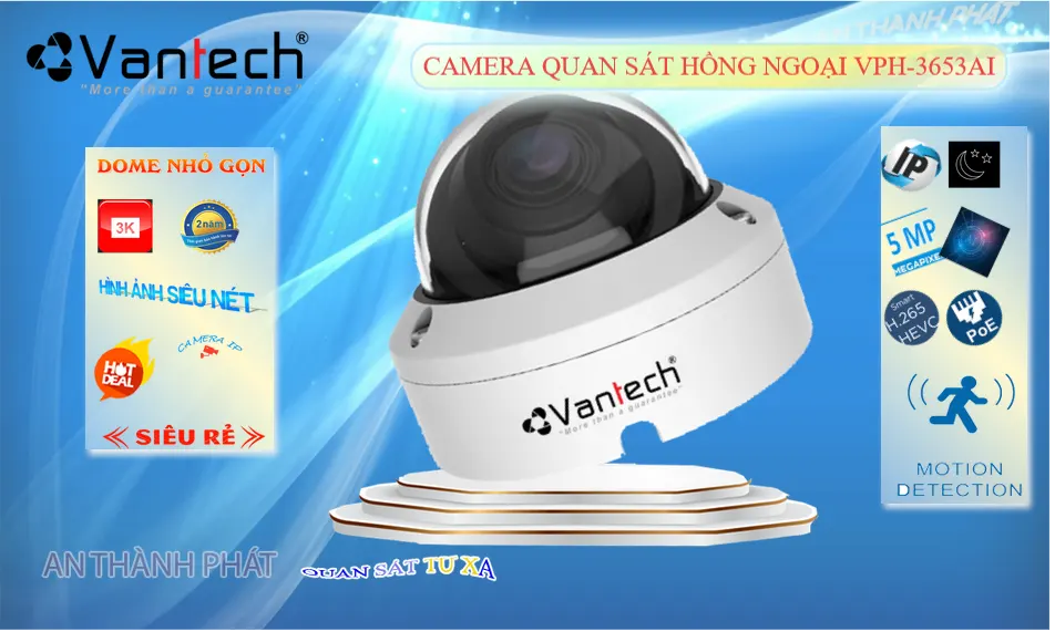 Camera IP POE VanTech VPH-3653AI 5MP
