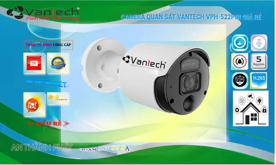 VanTech VPH-522PIR Camera IP Ngoài Trời 5MP