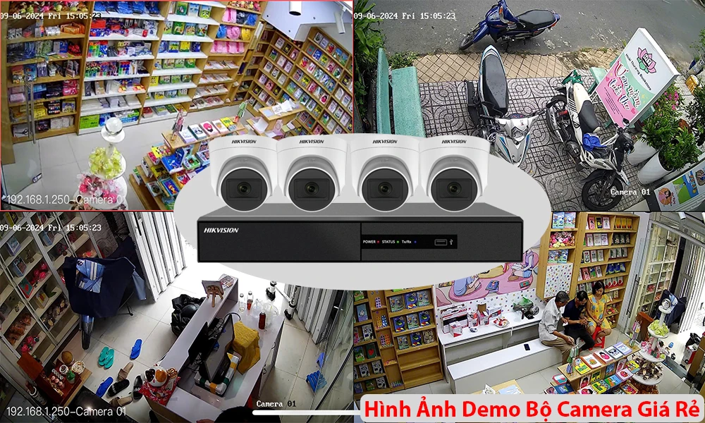 Hình Camera thực tế Chất Lượng Hình 2.0 MP FULL HD 1080P Hình ảnh sắc nét giá rẻ của bộ Bộ 4 Camera Vắn Phòng Giá Rẻ sử dụng mã DS-2CE76D0T-EXIPF