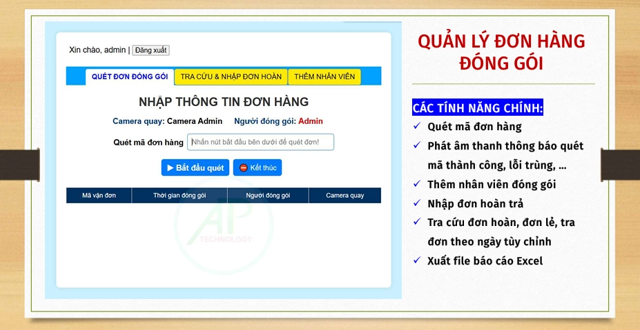 Phần Mềm Quản Lý Đóng Gói