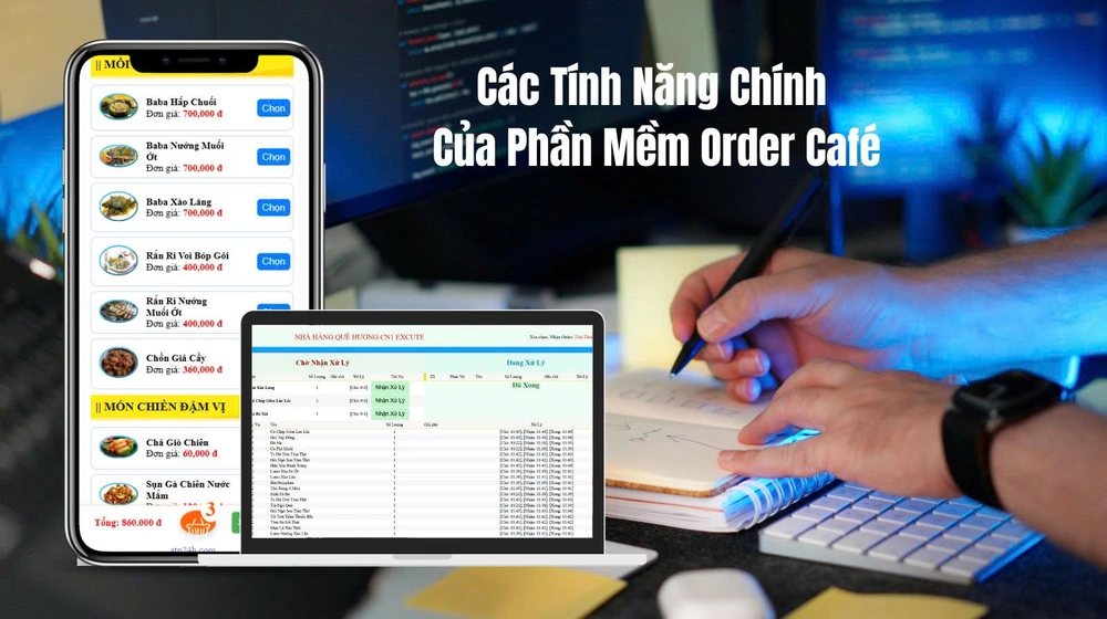 các tính năng chính của phần mềm order café