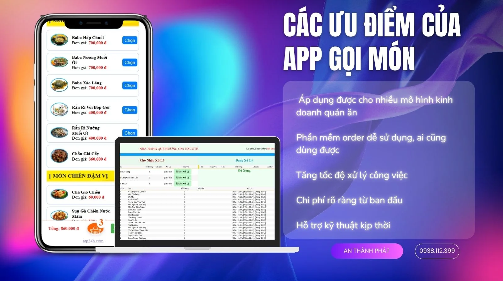 các ưu điểm của app gọi món
