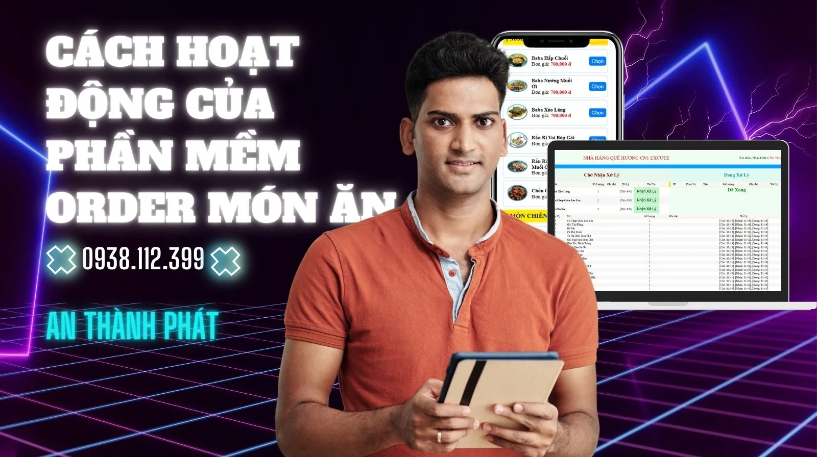 cách hoạt động của phần mềm order món ăn