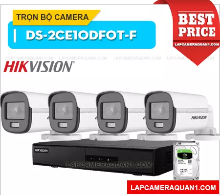 Lắp đặt camera Bộ 4 Camera Full Color Hikvision Giá Rẻ