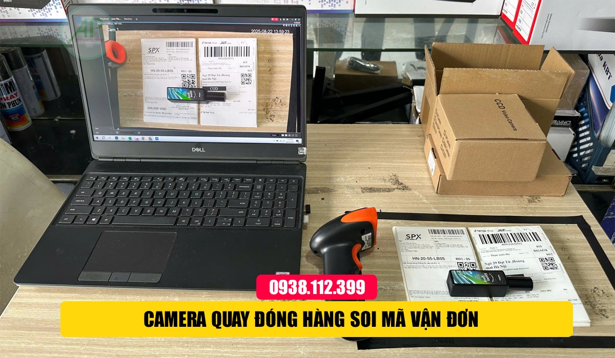 camera quay đóng hàng xem mã vận đơn