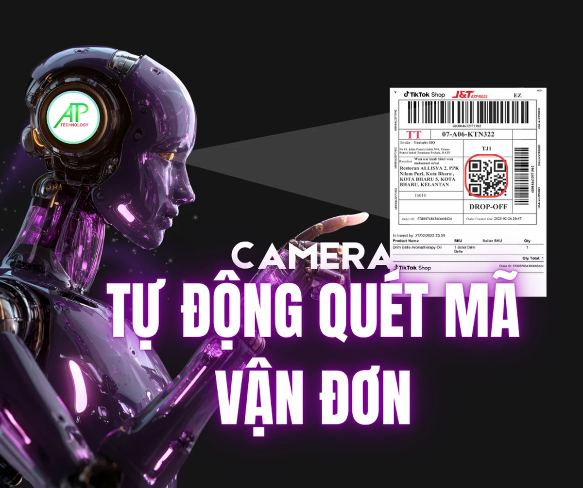 camera tự động quét mã vận đơn