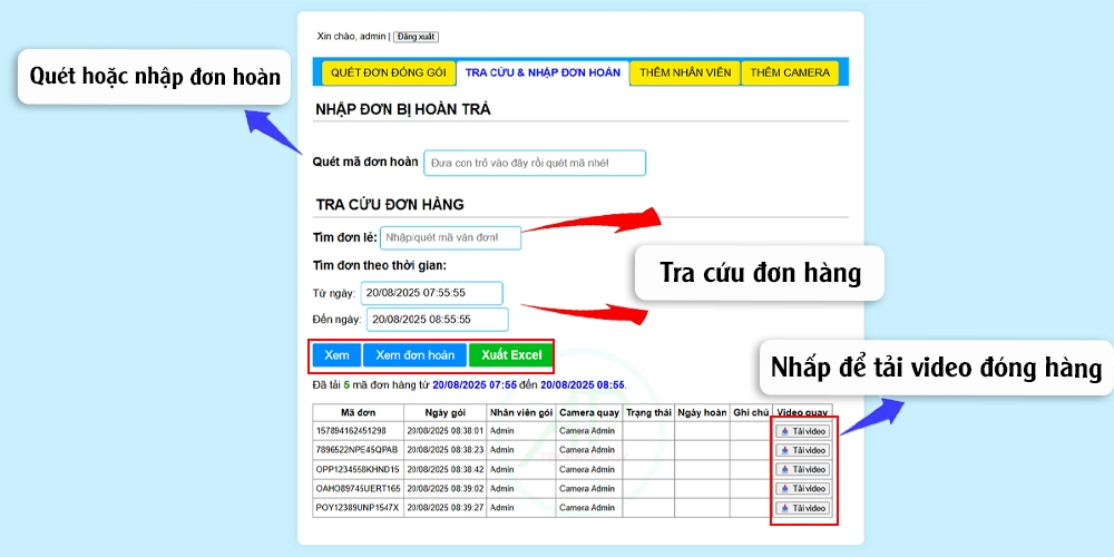 Phần Mềm Quản Lý Đóng Gói Lấy Được Video.