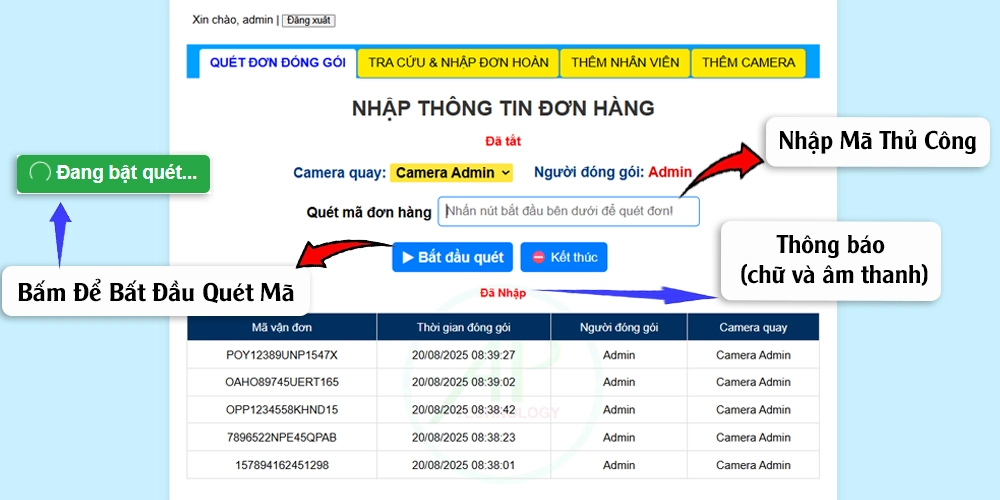 Phần Mềm Quản Lý Đóng Gói Lấy Được Video.