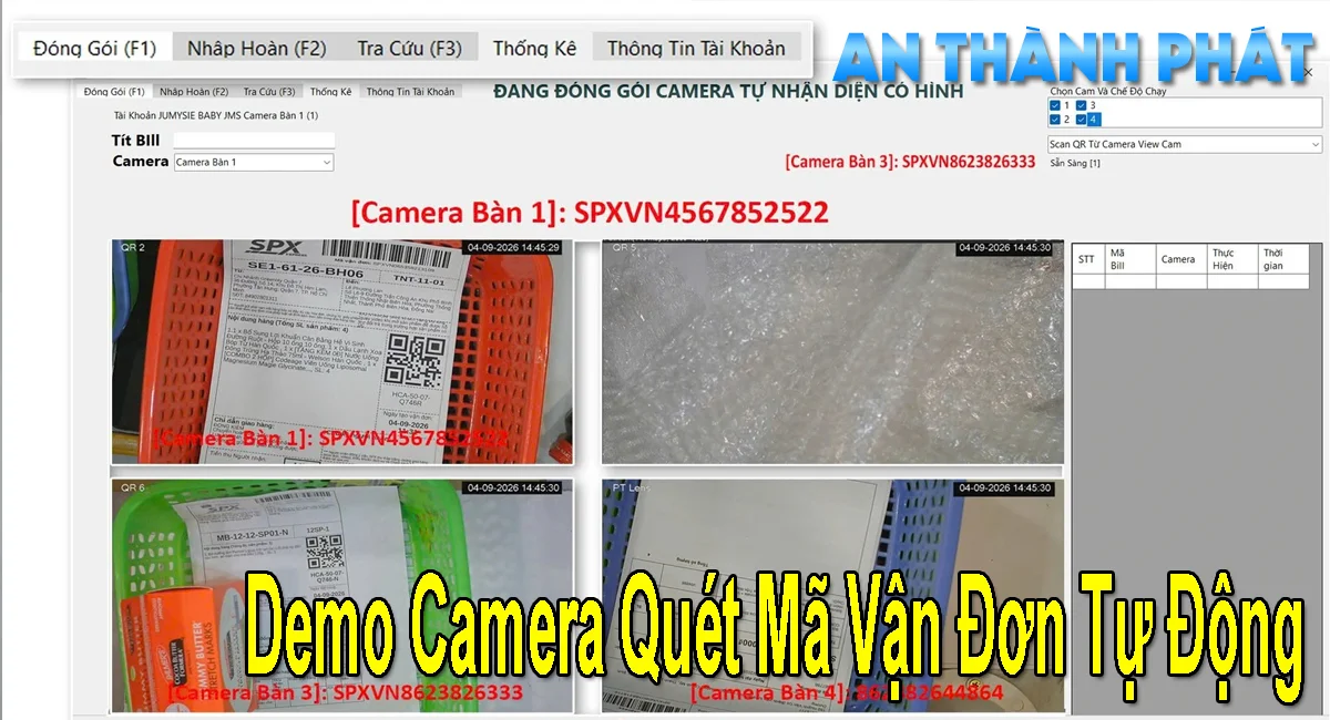 Lắp Camera Quét Mã Vận Đơn Tự Động