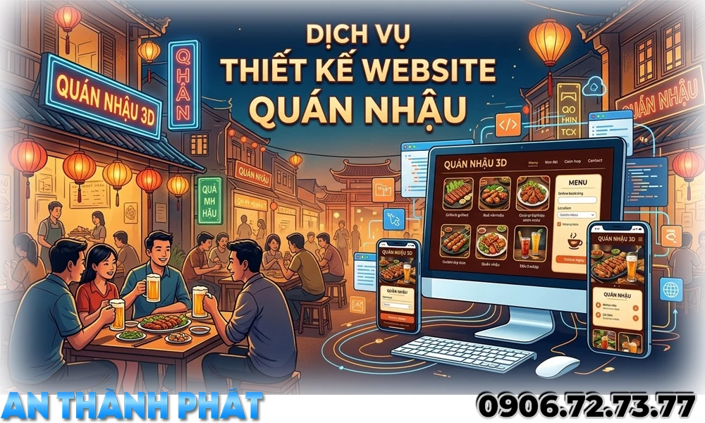dich vụ thiết kế web cho quán nhậu chuyên nghiệp giá thành tốt nhất 