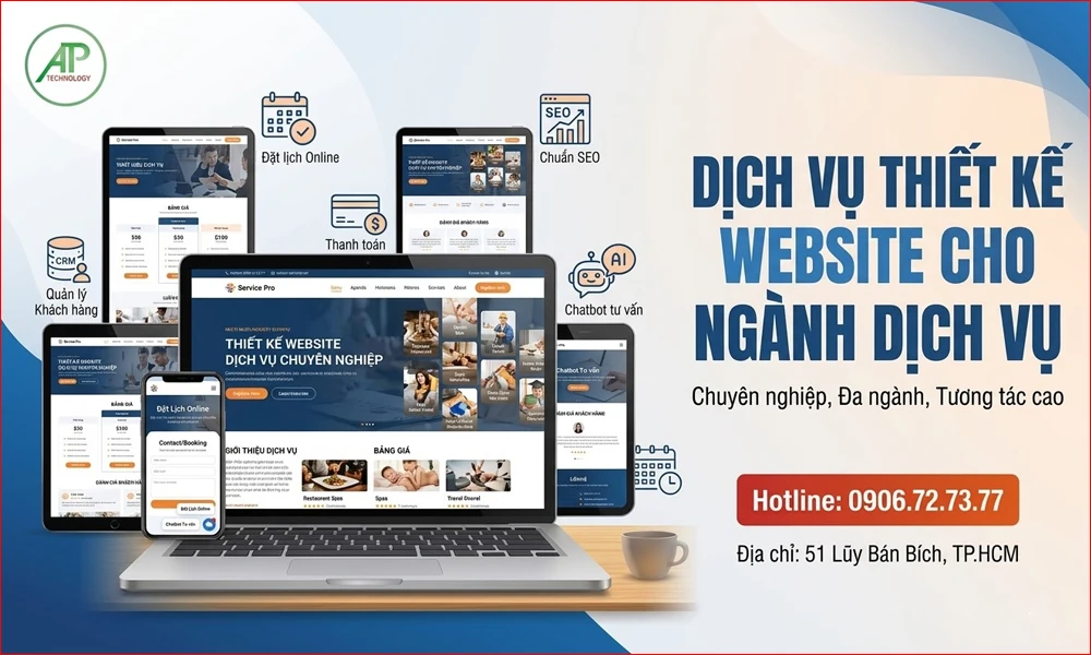 dich vu thiết kế web ngành dịch vụ 