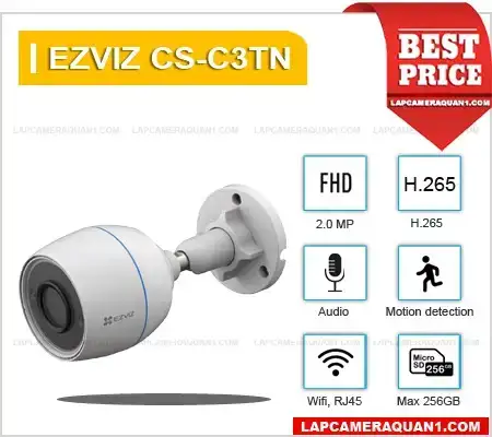 lắp camera quan sát wifi Ezviz CS-C3TN phiên bản 1080P chuyên lắp ngoài trời có khả năng bảo vệ an ninh tối ưu hiệu quả
