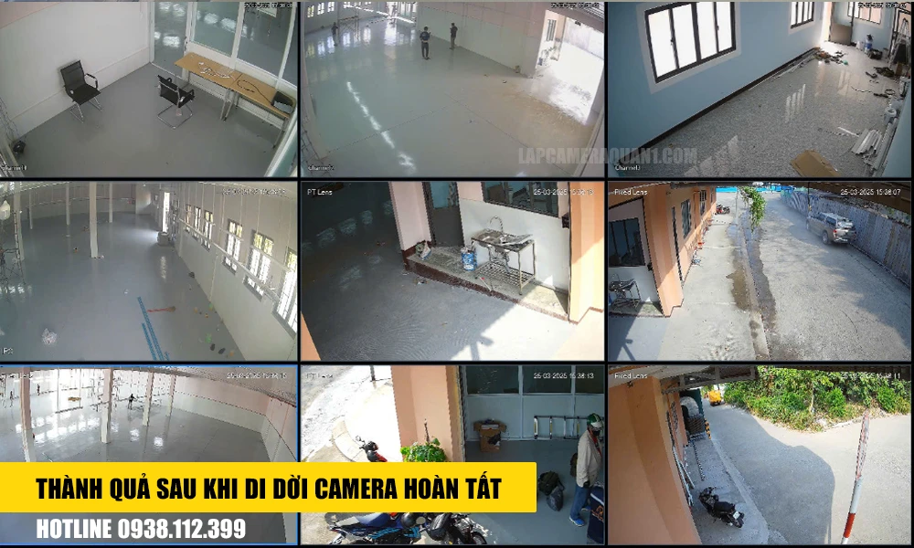 hình thực tế di dời camera quan sát