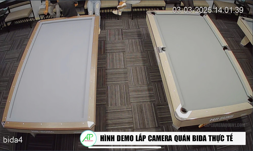 demo lắp camera bàn Bida giá rẻ
