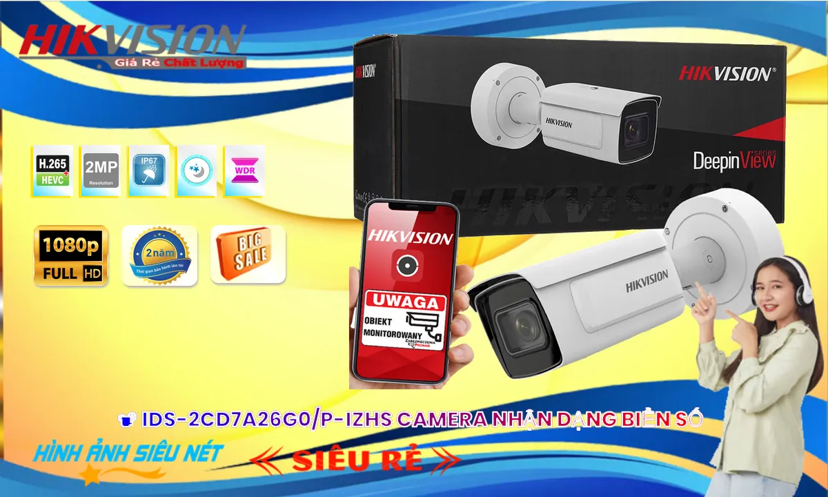 Camera Giá Rẻ Hikvision iDS-2CD7A26G0/P-IZHS