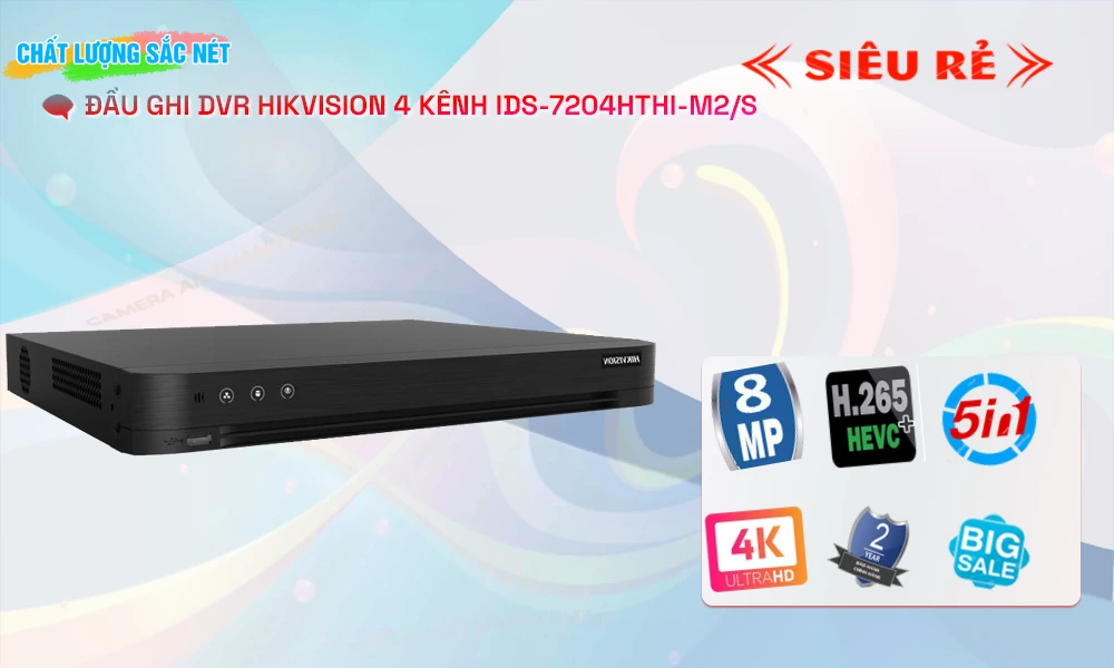 Đầu Ghi Hình DVR Hikvision iDS-7204HTHI-M2/S Mẫu Đẹp