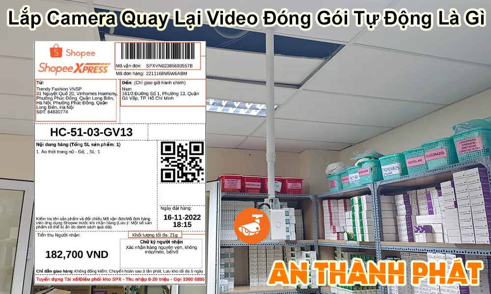 lắp camera quay lại video đóng gói tự động là gì
