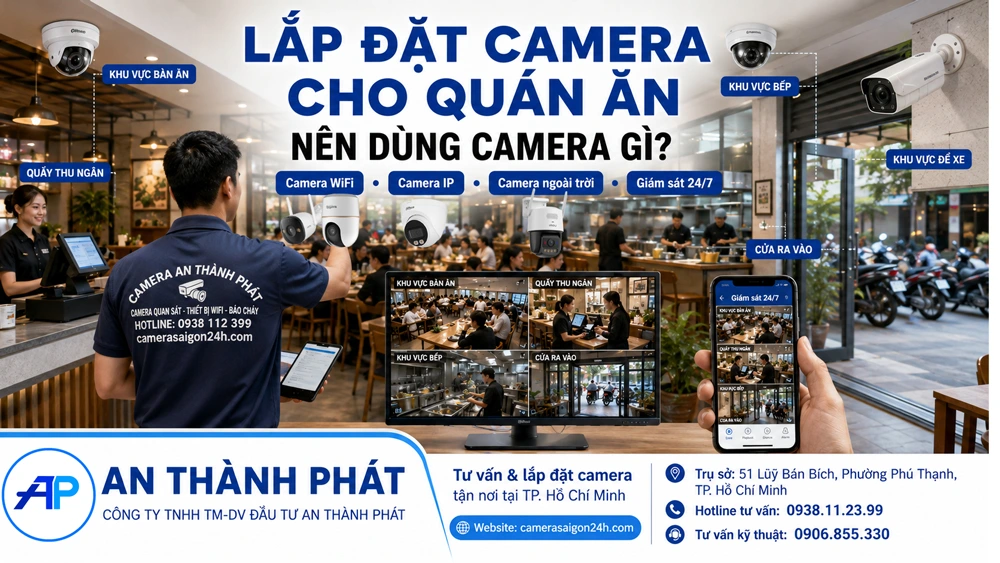 lap camera quán ăn nên dùng camera gì 