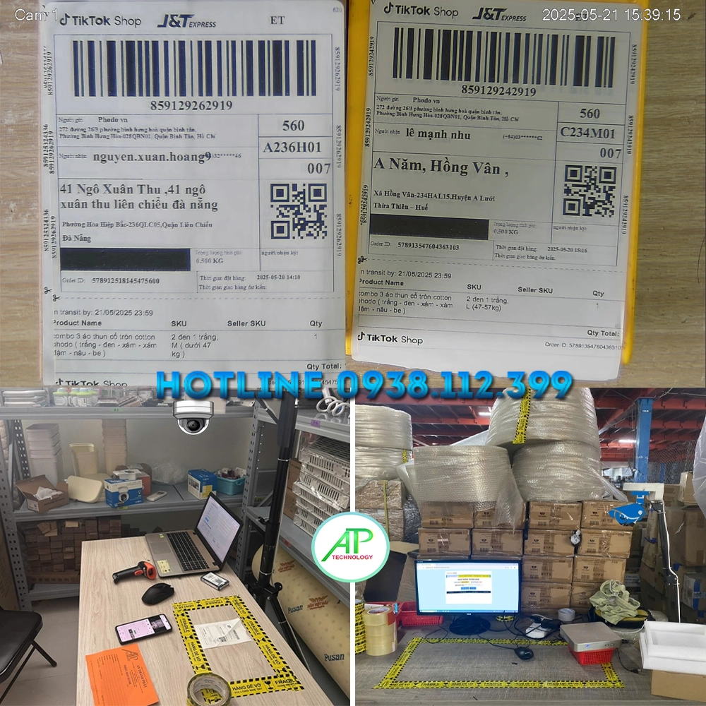 Lắp Đặt Camera Quay Video Đóng Gói