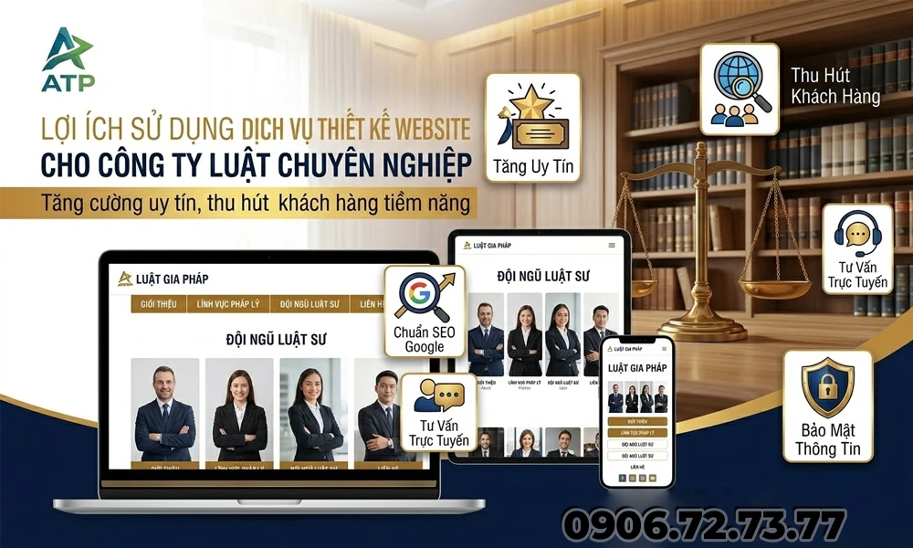 loi ich khi sử dung dịch vụ thiết kế web cho công ty luật