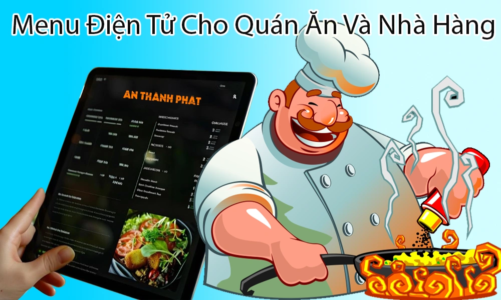 menu điện từ cho quán ăn và nhà hàng