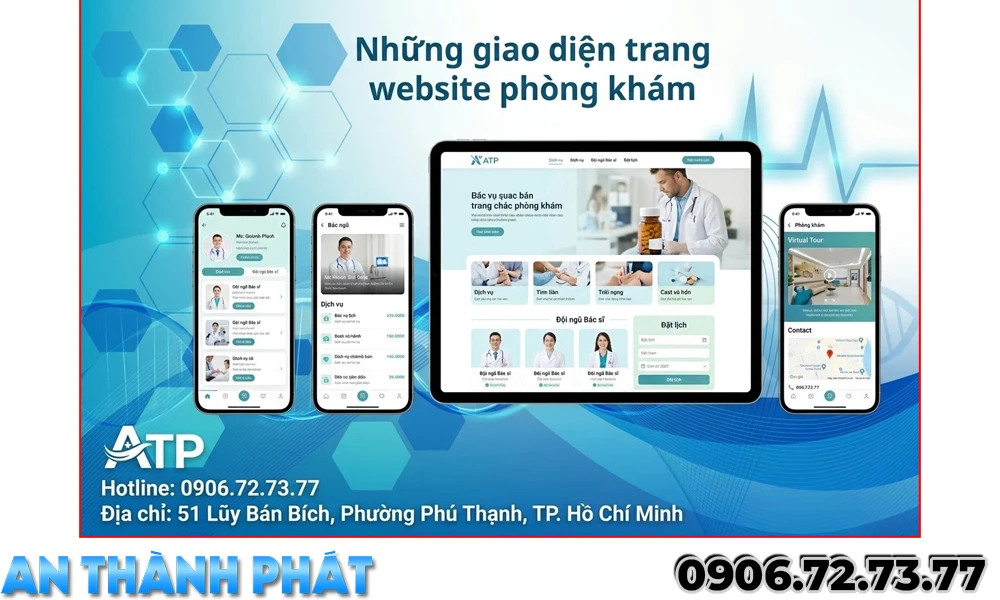 những giao điện website phong khám 