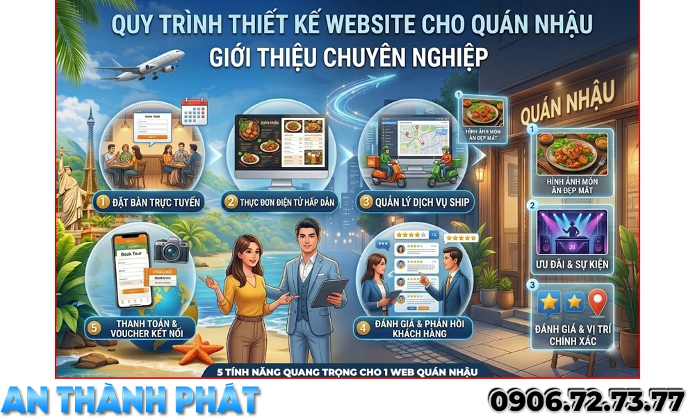 những tính năng quang trọng web quán nhậu hiện có 