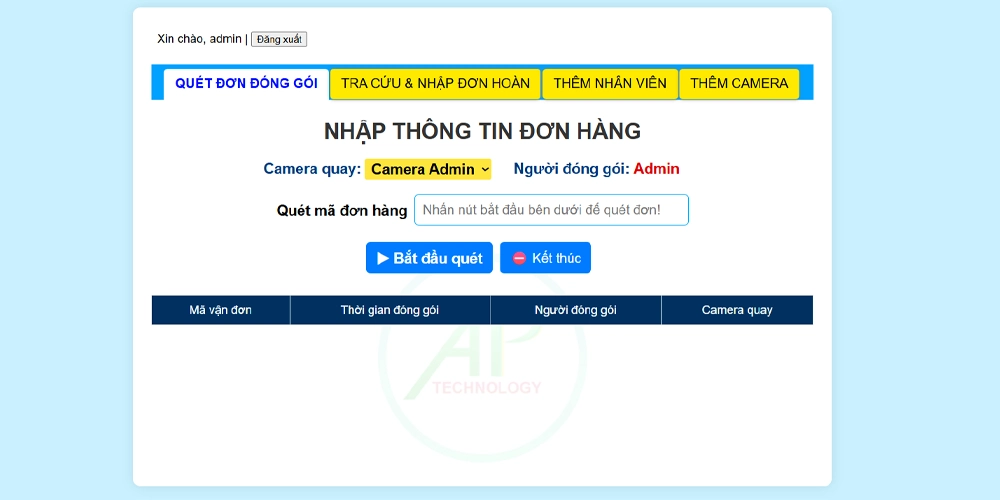Phần Mềm Quản Lý Đóng Gói